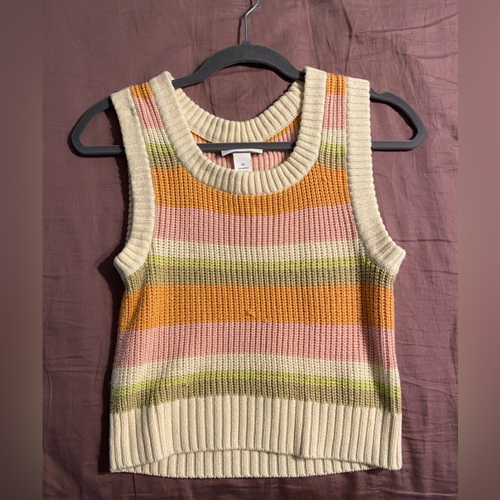 Monki ribbed knit vest